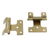 Pair Ajax Polished Brass Face Mount Variable Overlay Hinges Adjustable 576-3