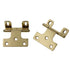 Pair Ajax Polished Brass Face Mount Variable Overlay Hinges Adjustable 576-3