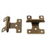 Pair Ajax Polished Brass Face Mount Variable Overlay Hinges Adjustable 576-AB