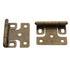 Pair Ajax Antique Brass Face Mount Variable Overlay Hinges Adjustable 576-AB