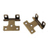 Pair Ajax Polished Brass Face Mount Variable Overlay Hinges Adjustable 576-AB