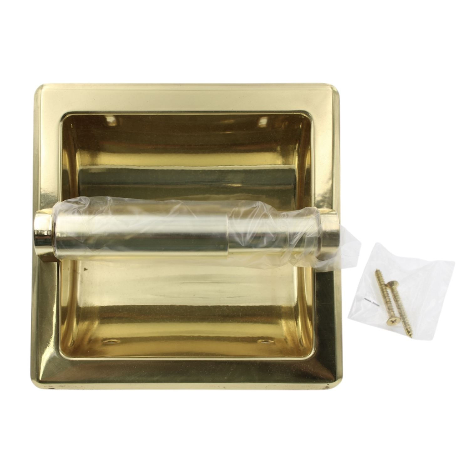 Donner Contemporary Solid Brass Recessed Toilet Tissue Holder 576PB