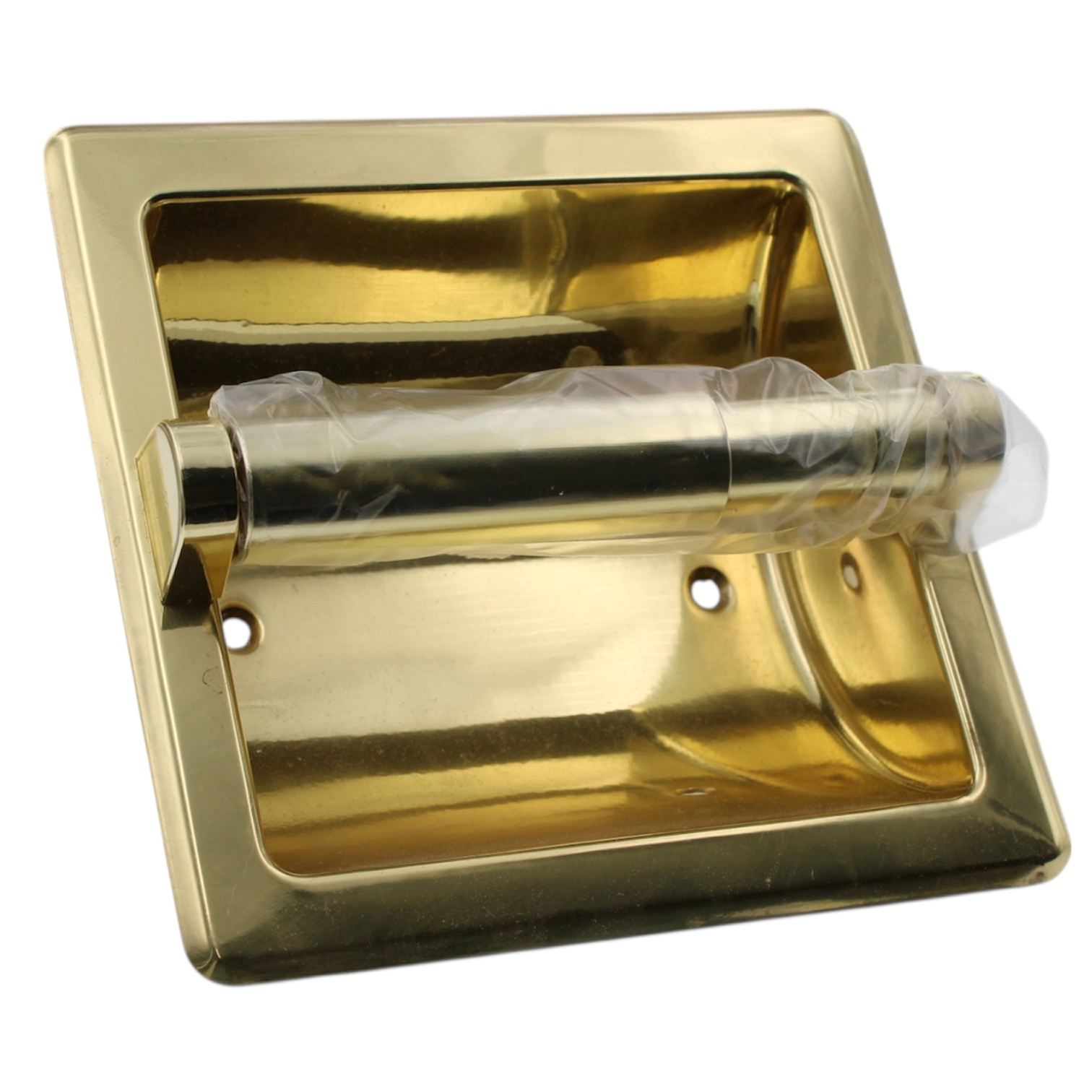 Donner Contemporary Solid Brass Recessed Toilet Tissue Holder 576PB