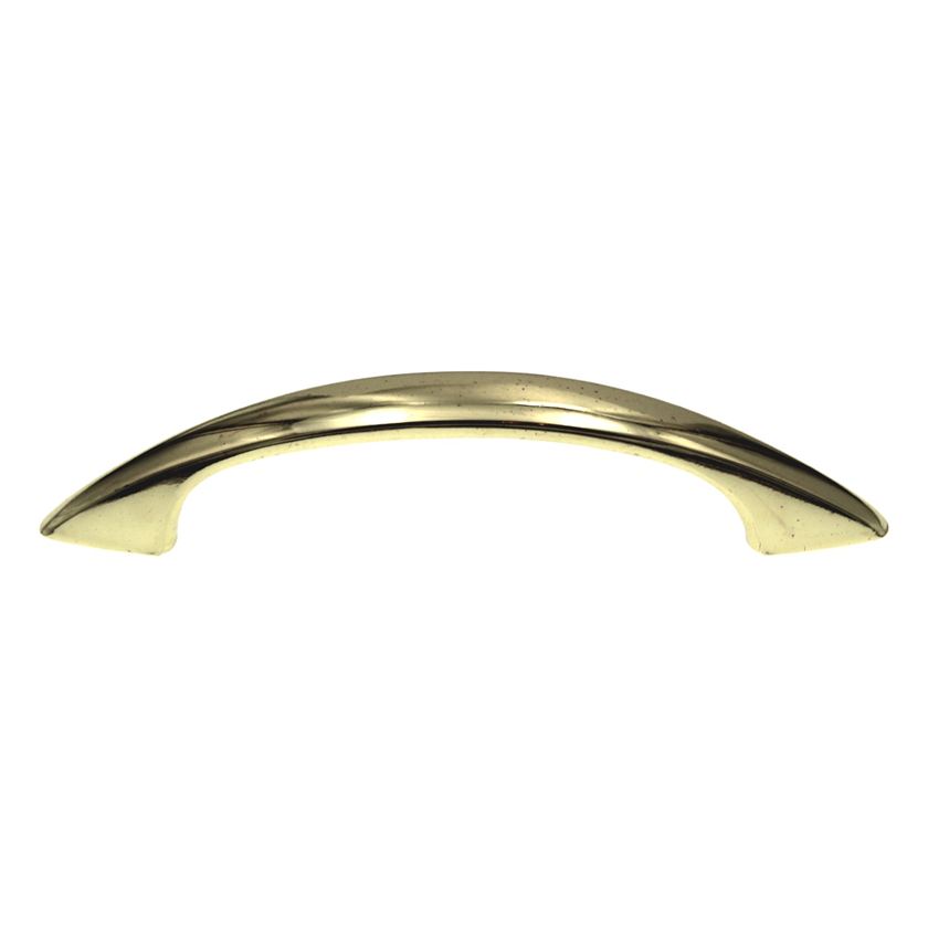 Ultra Hardware Designer's Edge Arch Pull 3" Ctr Polished Brass 59145