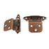 Pair Ajax Antique Copper 3/8" Inset Hinges Face Mount Self-Closing 595-AC