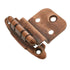 Pair Ajax Antique Copper 3/8" Inset Hinges Face Mount Self-Closing 595-AC