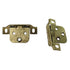 Pair Ajax Polished Brass Variable Overlay Hinges Self-Closing Face Mount 5981-3