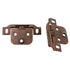 Pair Ajax Antique Copper Variable Overlay Hinges Self-Closing Face Mount 5981-AC
