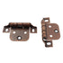 Pair Ajax Antique Copper Variable Overlay Hinges Self-Closing Face Mount 5981-AC