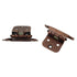 Pair Ajax Antique Copper Variable Overlay Hinges Self-Closing Face Mount 5981-AC