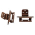 Ajax Antique Copper Partial Wrap Hinge 3/8" Inset Self-Closing Finial Tip 5996AC