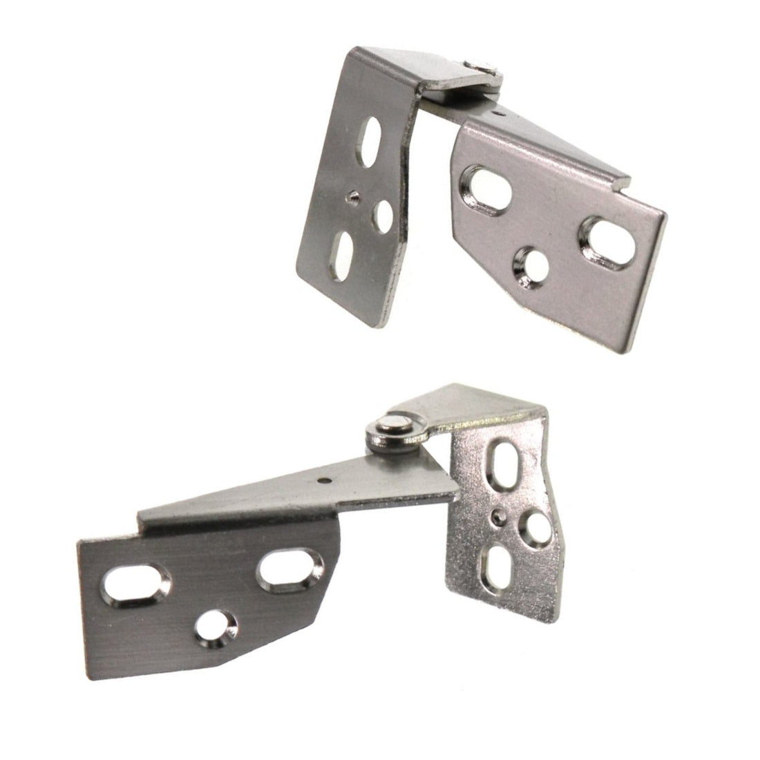 Set of Nickel Knife-Pivot Pin Variable Overlay Semi-concealed Hinges AP 6102-SN