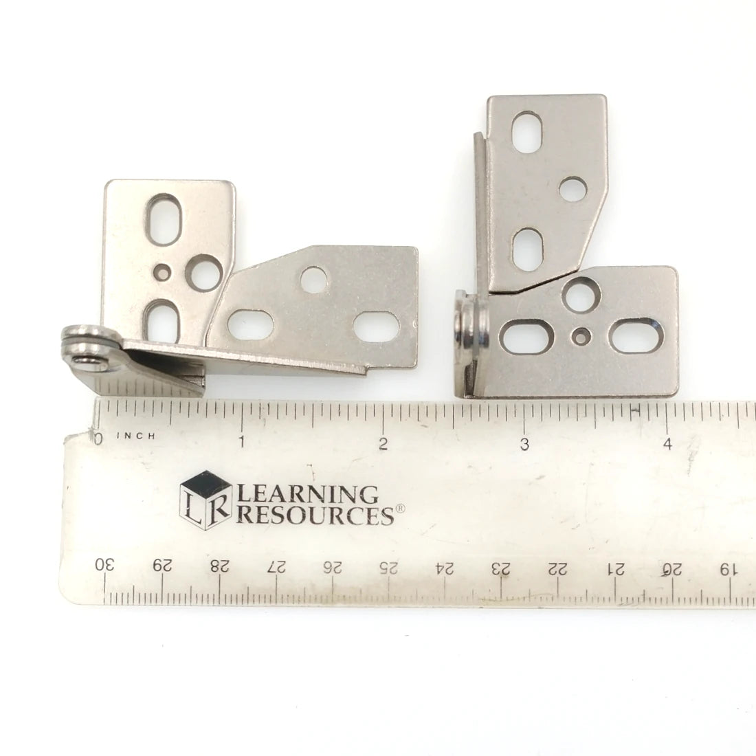 Set of Nickel Knife-Pivot Pin Variable Overlay Semi-concealed Hinges AP 6102-SN