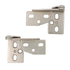 Set of Nickel Knife-Pivot Pin Variable Overlay Semi-concealed Hinges AP 6102-SN
