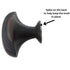 Jeffrey Alexander Amsden 1 7/16" Oval Knob Brushed Oil Rubbed Bronze 613
