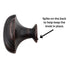 Jeffrey Alexander Amsden 1 5/8" Knob Disstressed Oil Rubbed Bronze 613DMAC