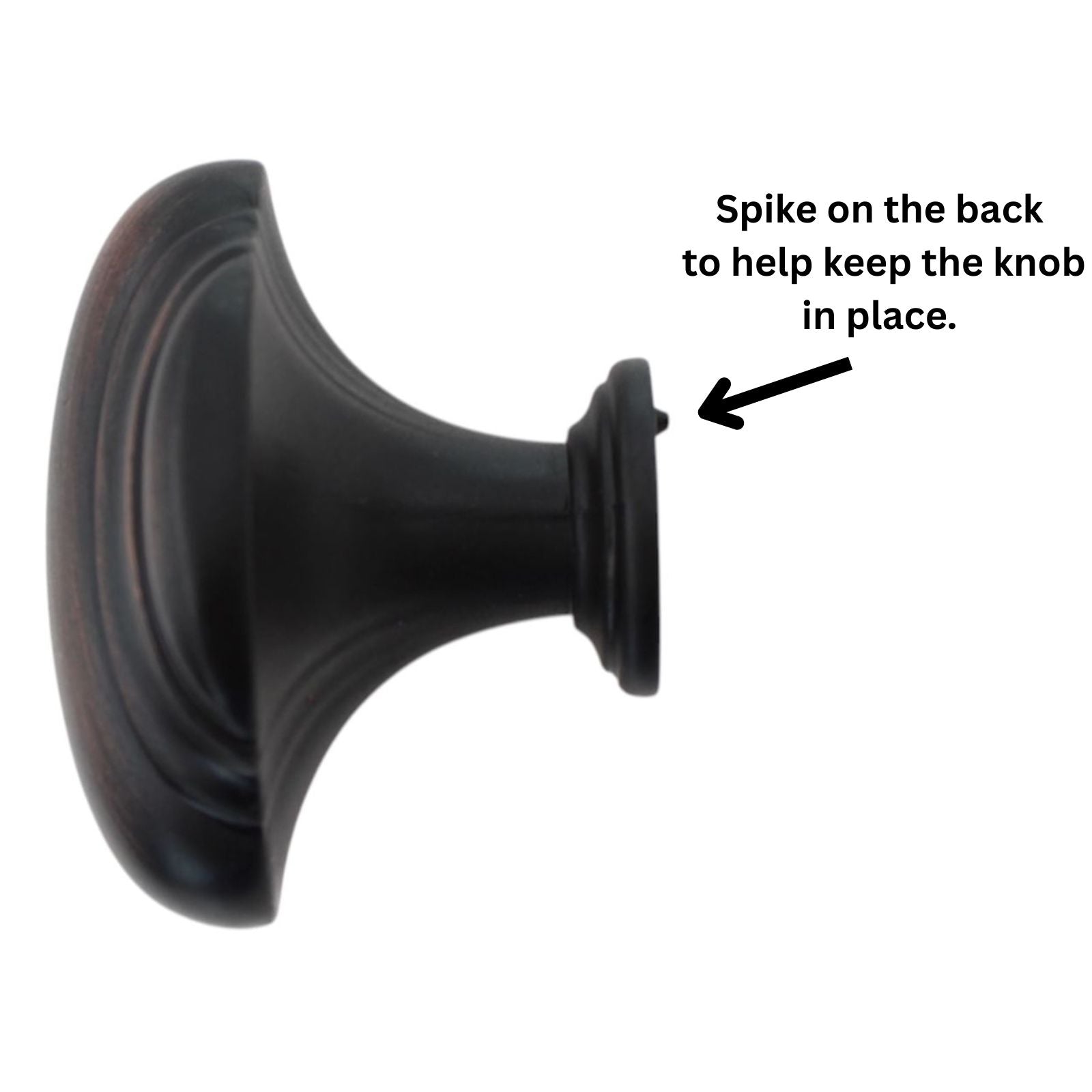 Jeffrey Alexander Amsden 1 5/8" Oval Knob Brushed Oil Rubbed Bronze 613