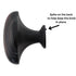 Jeffrey Alexander Amsden 1 5/8" Oval Knob Brushed Oil Rubbed Bronze 613