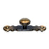 National Lock Company 6211-4A - Pomo para muebles de latón de 1 1/8" con placa trasera de 4 3/8"
