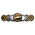 National Lock Company 6211-4A - Pomo para muebles de latón de 1 1/8" con placa trasera de 4 3/8"