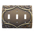 Amerock Monterey Wall Plate Triple Switch Plate Antique English 6286-AE