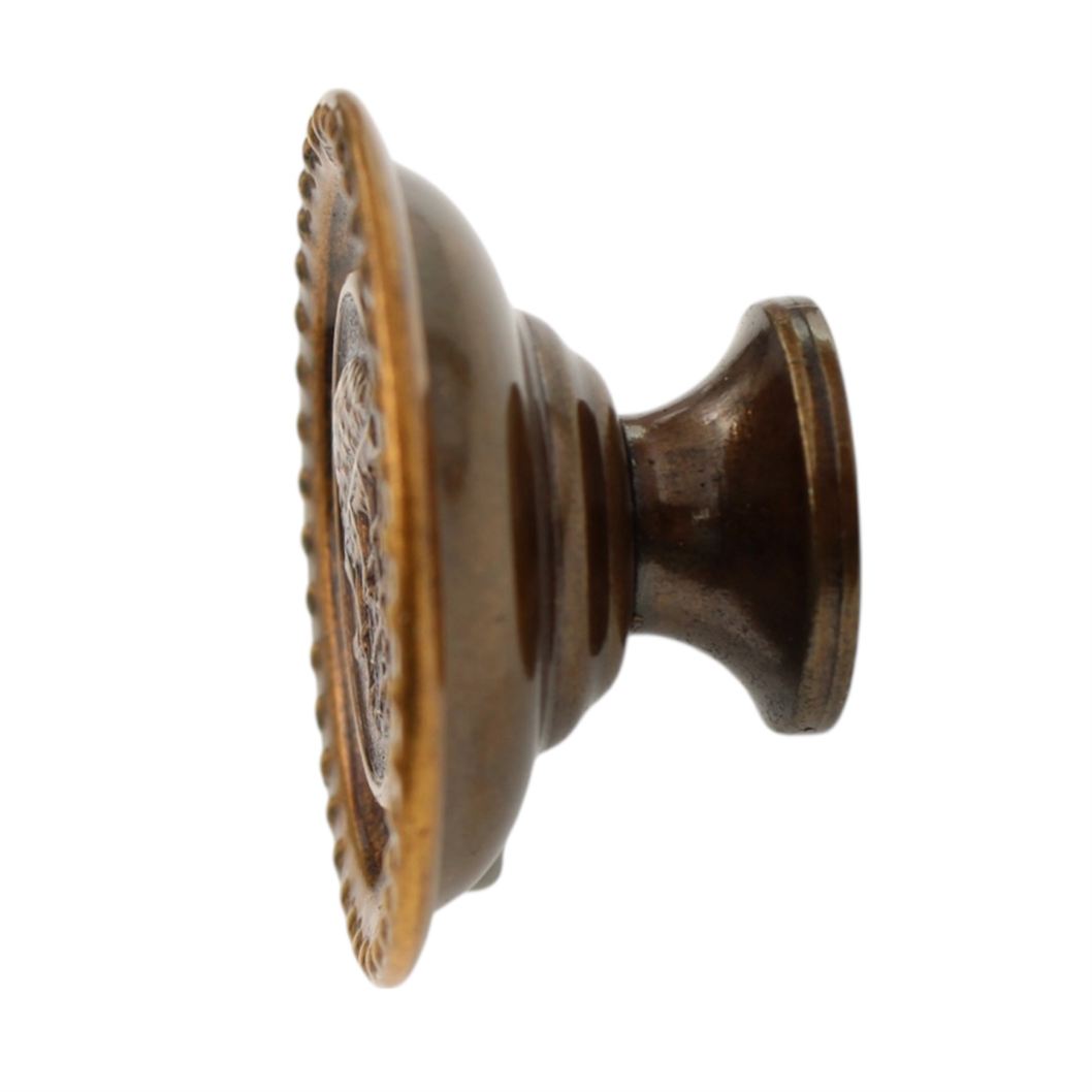 Vintage National Lock Antique English 1 1/2" Boston Tea Party Knob 6321-4A