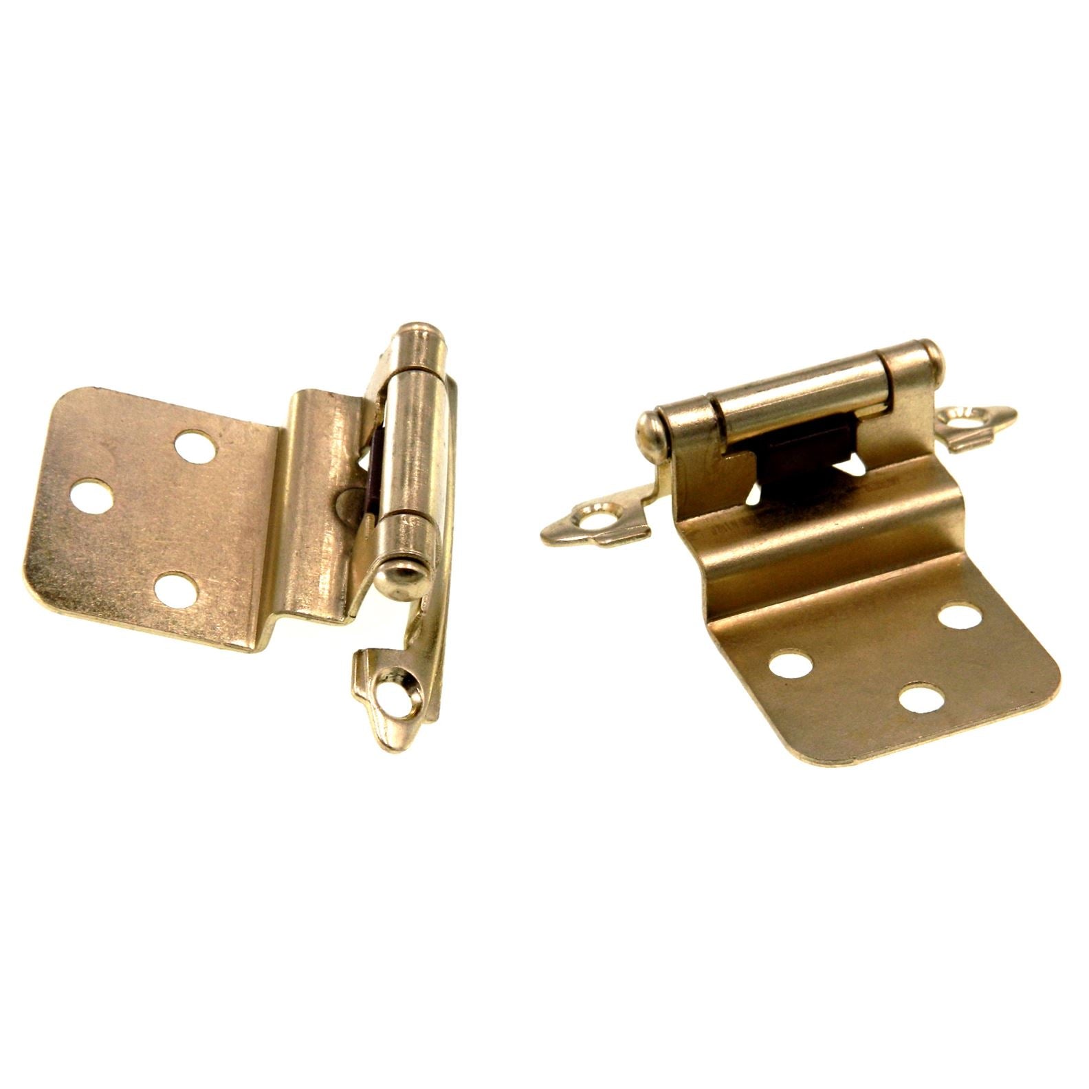 Pair of Hardware House Polished Brass Self-Closing 3/8" Inset Hinges HH64-4526