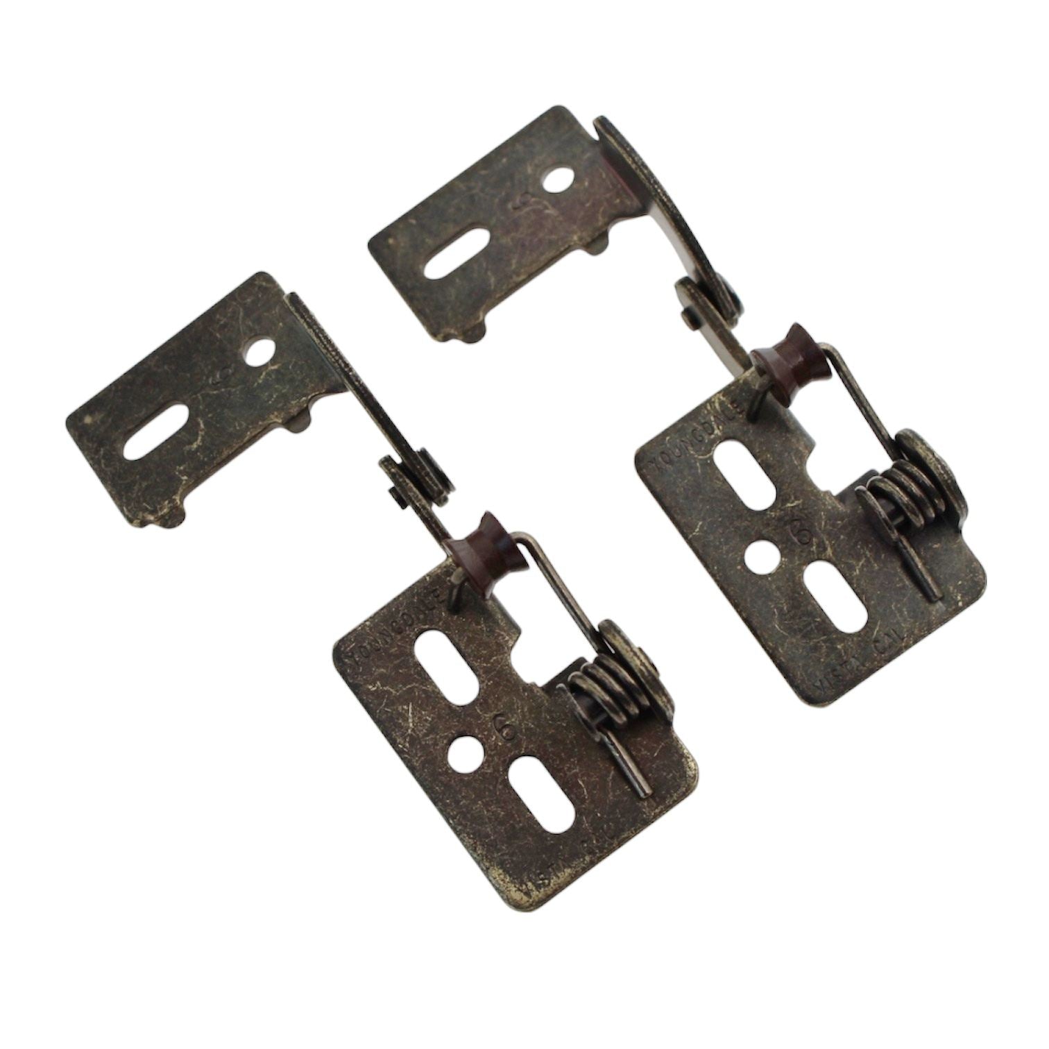 Replace Amerock BP2606 Antique Brass Knife Pivot Cabinet Hinges 1/2" Overlay Youngdale #6 Set of 2