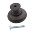 Schaub Traditional Distressed Bronze 1 1/2" Round Cabinet Knob 707-DBZ