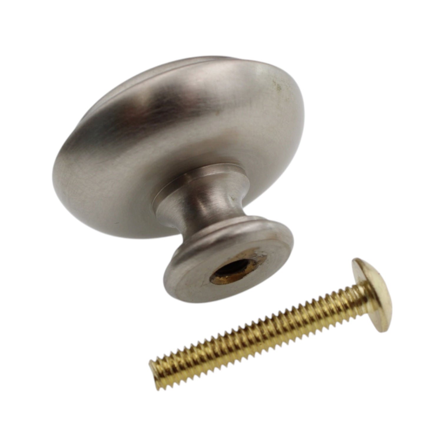 Schaub Traditional Satin Nickel 1 1/4" Round Cabinet Knob 708-15