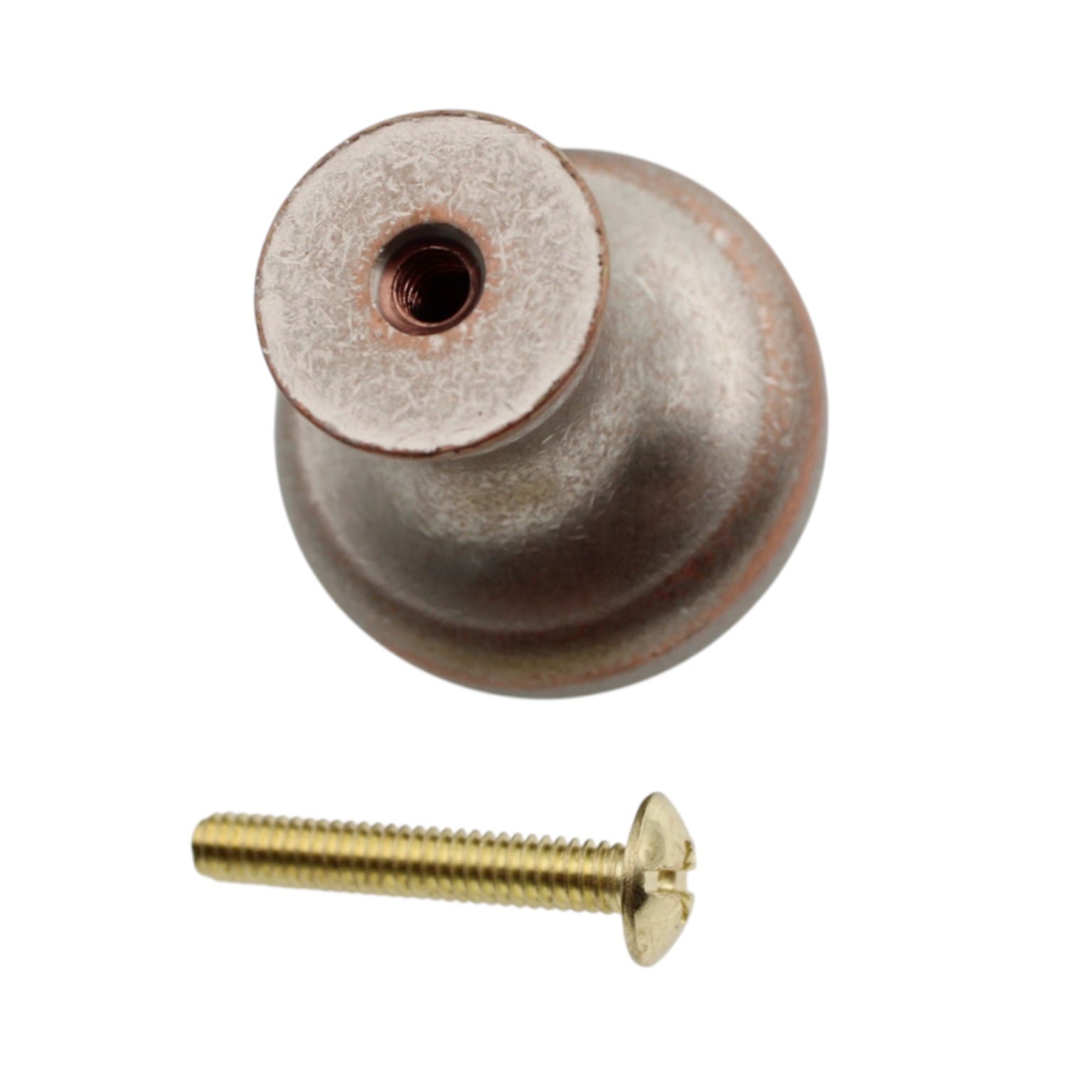 Schaub Mackinac Distressed Nickel Copper 1 1/4" Round Cabinet Knob 740-DNC