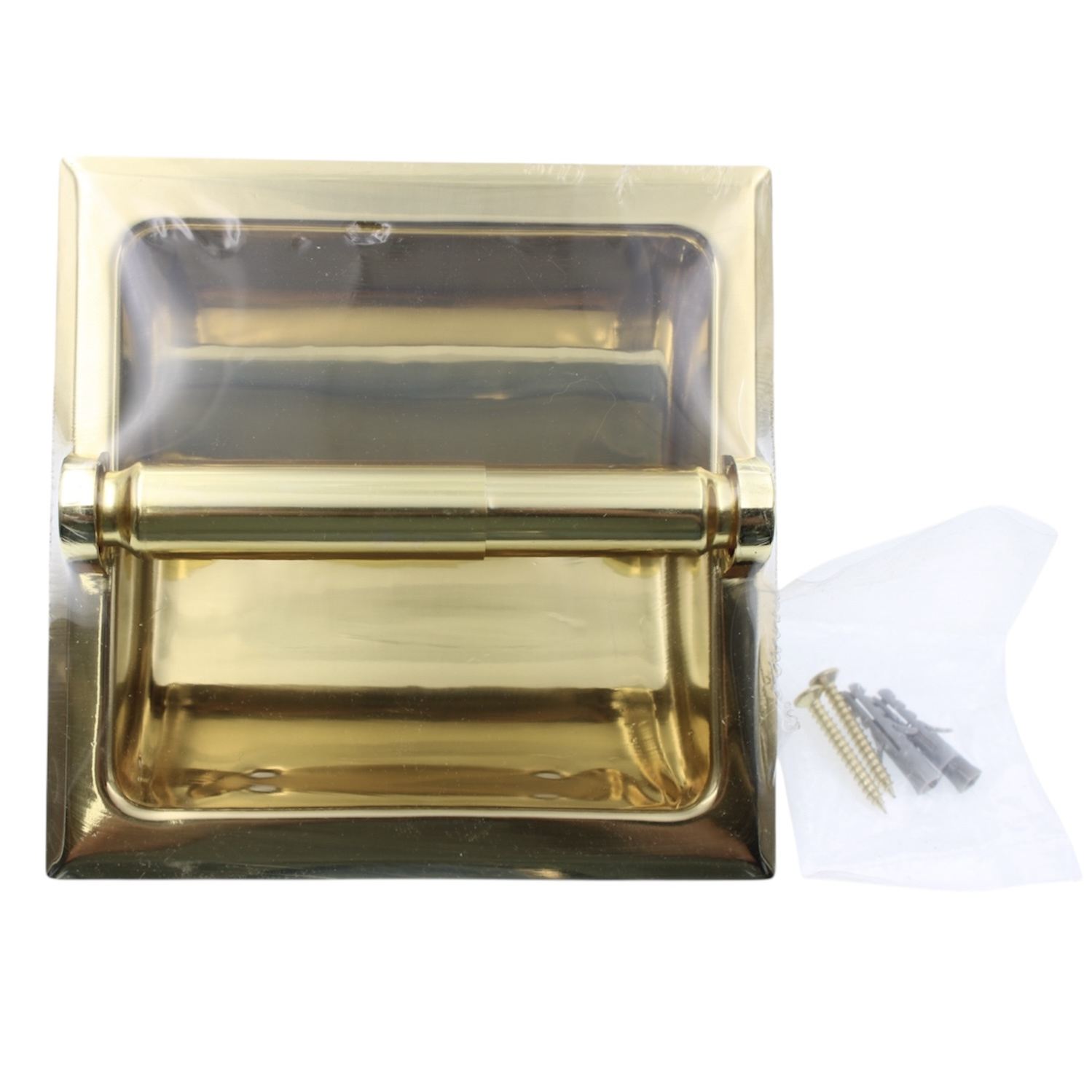 Gatco Perfect Solutions Solid Brass Recessed Toilet Tissue Holder 781B