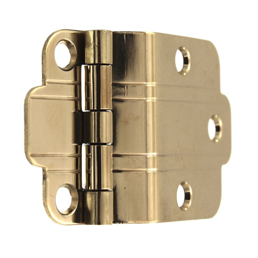 Vintage Style Art Deco 3/8" Offset Cabinet Hinges Chrome, Brass, Nickel, Bronze