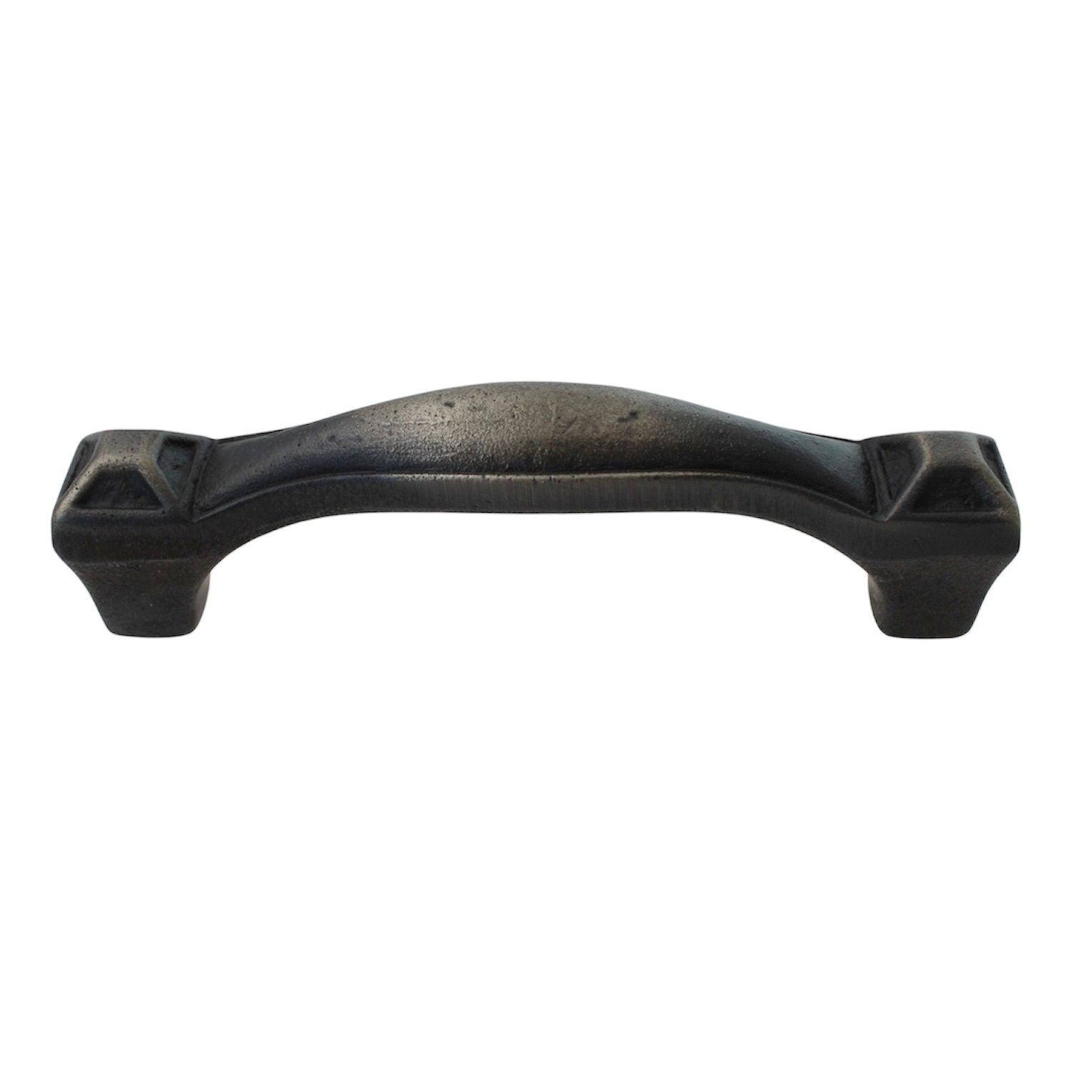 Schaub Manor Antique Iron 3 3/4" (96mm) Ctr Cabinet Arch Pull 823-AI