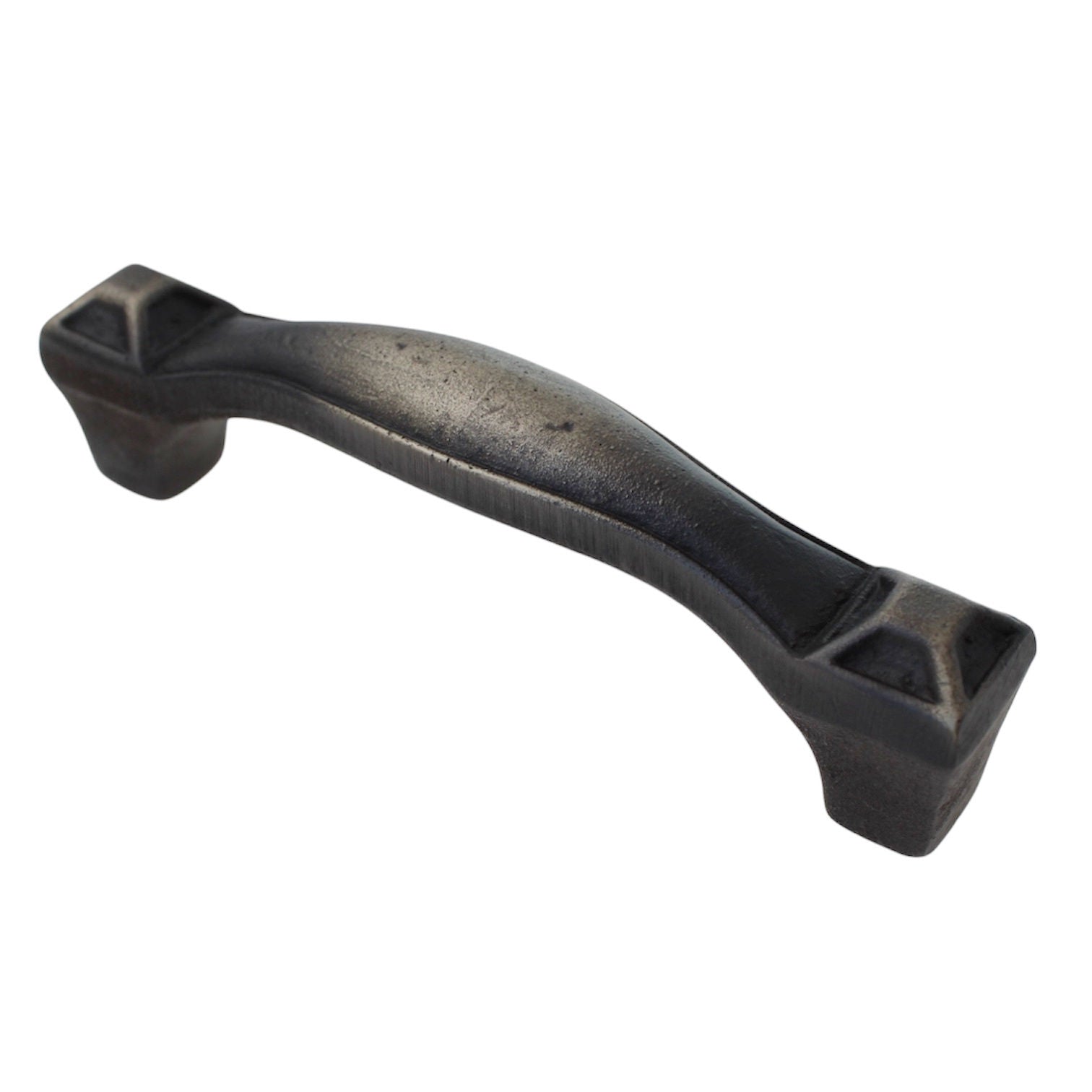 Schaub Manor Antique Iron 3 3/4" (96mm) Ctr Cabinet Arch Pull 823-AI