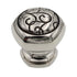 Schaub Bella Forma Polished Nickel Black 1 1/4" Round Cabinet Knob 840-PNB