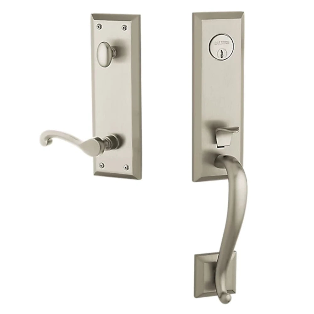 Baldwin Estate Stonegate Keyed Entry Deadbolt Handleset Satin Nickel RH 85355