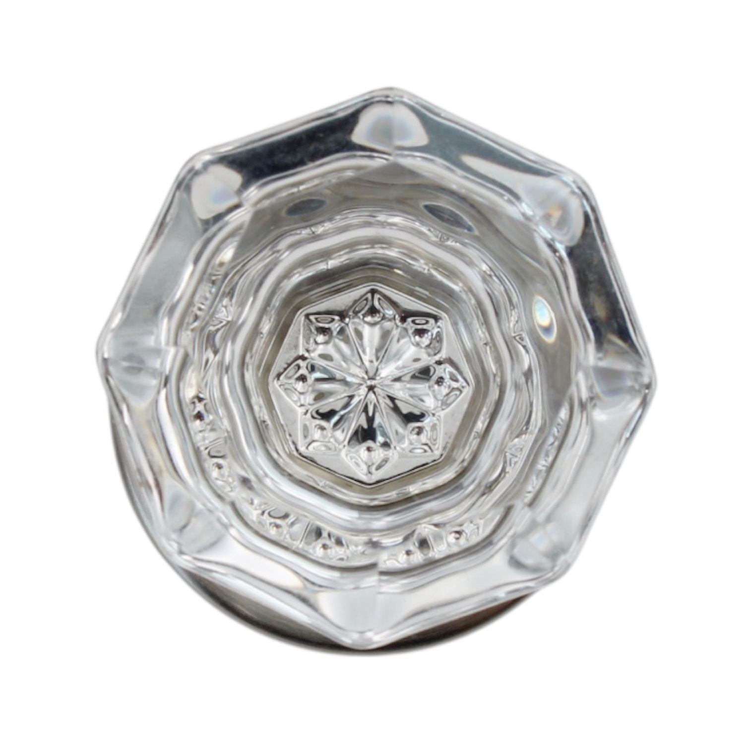 Emtek Old Town Glass 1 3/4" Wardrobe Knob Satin Nickel Base 86028US15