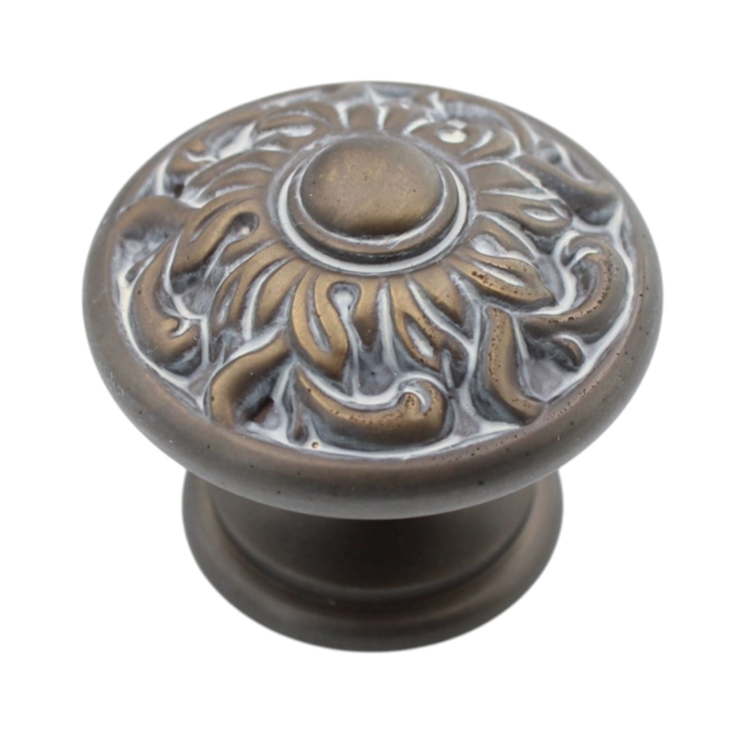Schaub Corinthian Blonde Corinthian Gray 1 3/8" Round Cabinet Knob 870-BCG