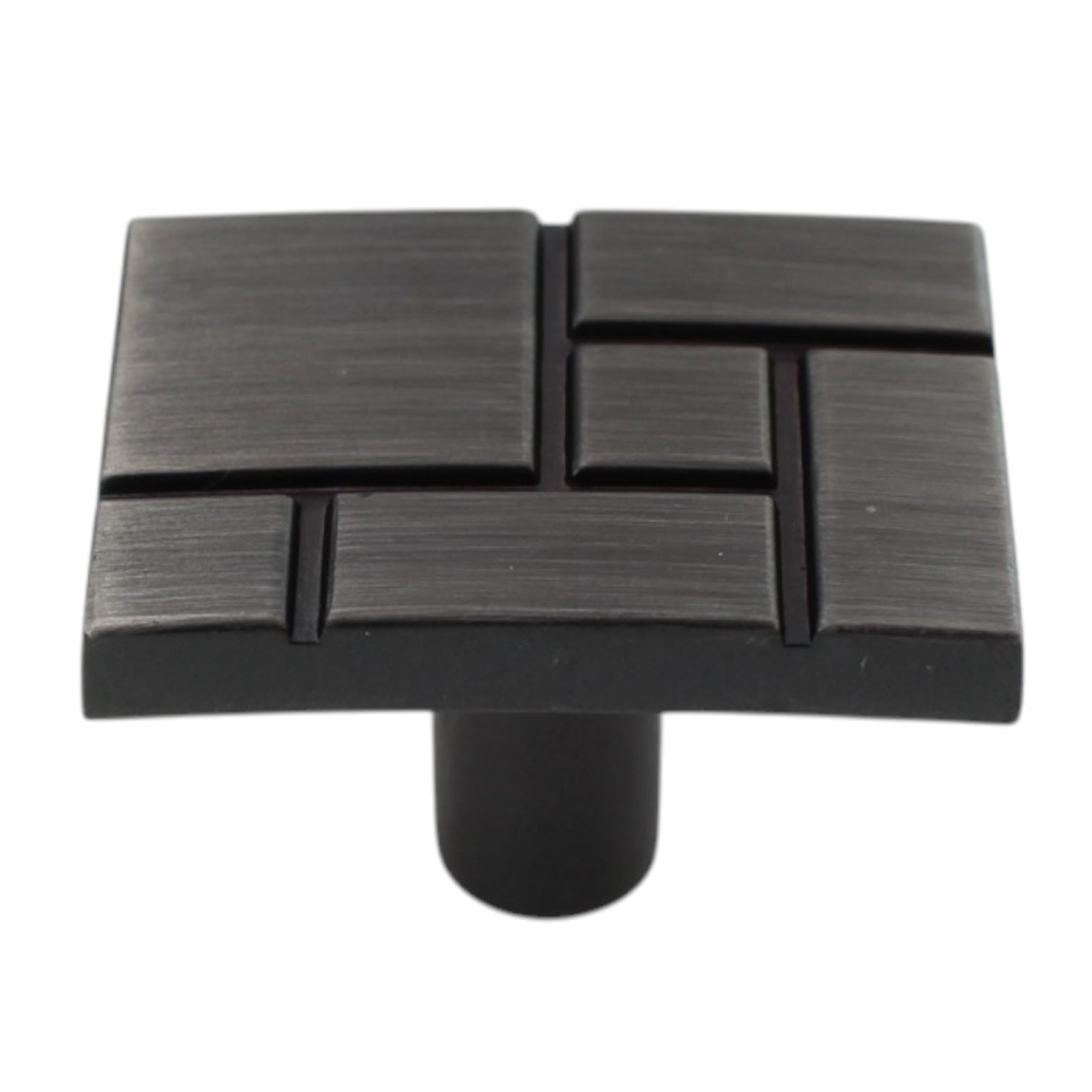 Jeffrey Alexander Breighton Mosaic 1 7/16" Rectangle Knob Brushed Pewter 874