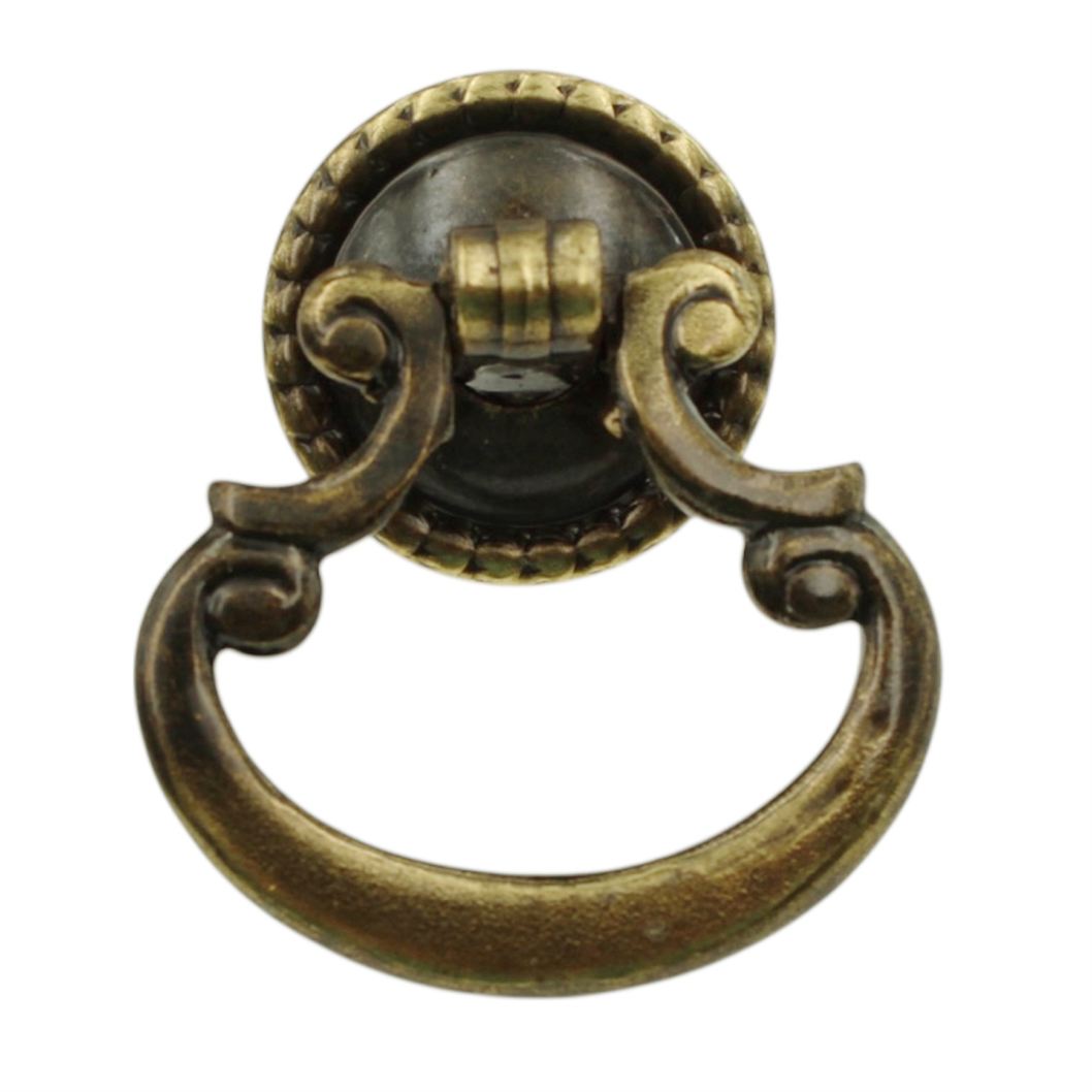 JayBee Antique Brass 1 3/4" Ring Pull Cabinet Knob 886-AB