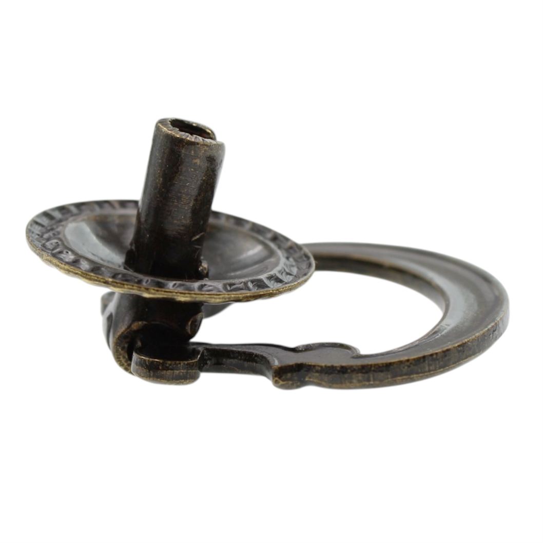 JayBee Antique Brass 1 3/4" Ring Pull Cabinet Knob 886-AB