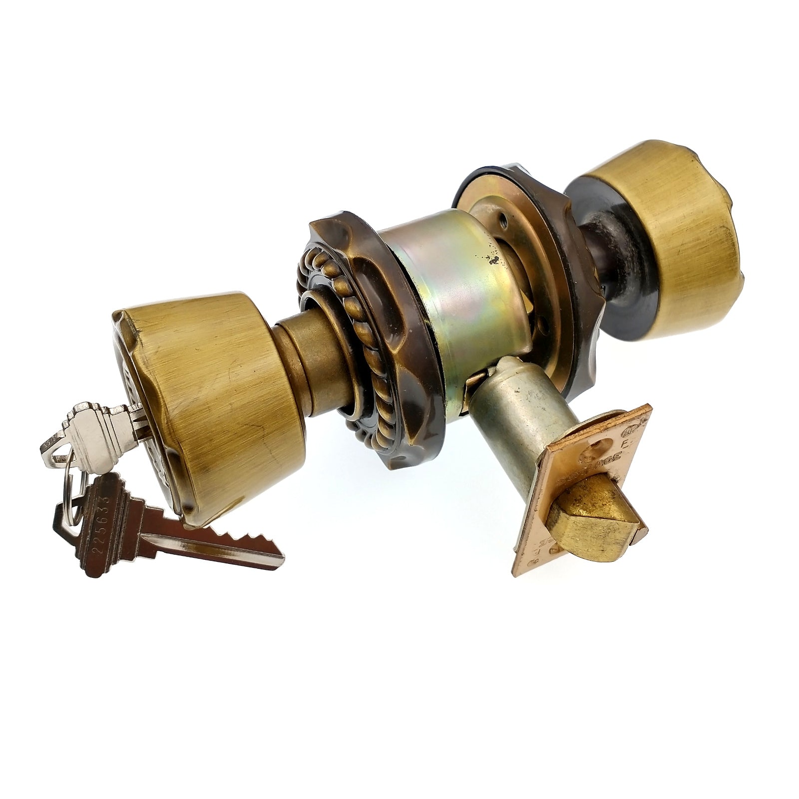 Amerock Carriage House Keyed Door Knob Entry Lock Set Antique English 9031-AE