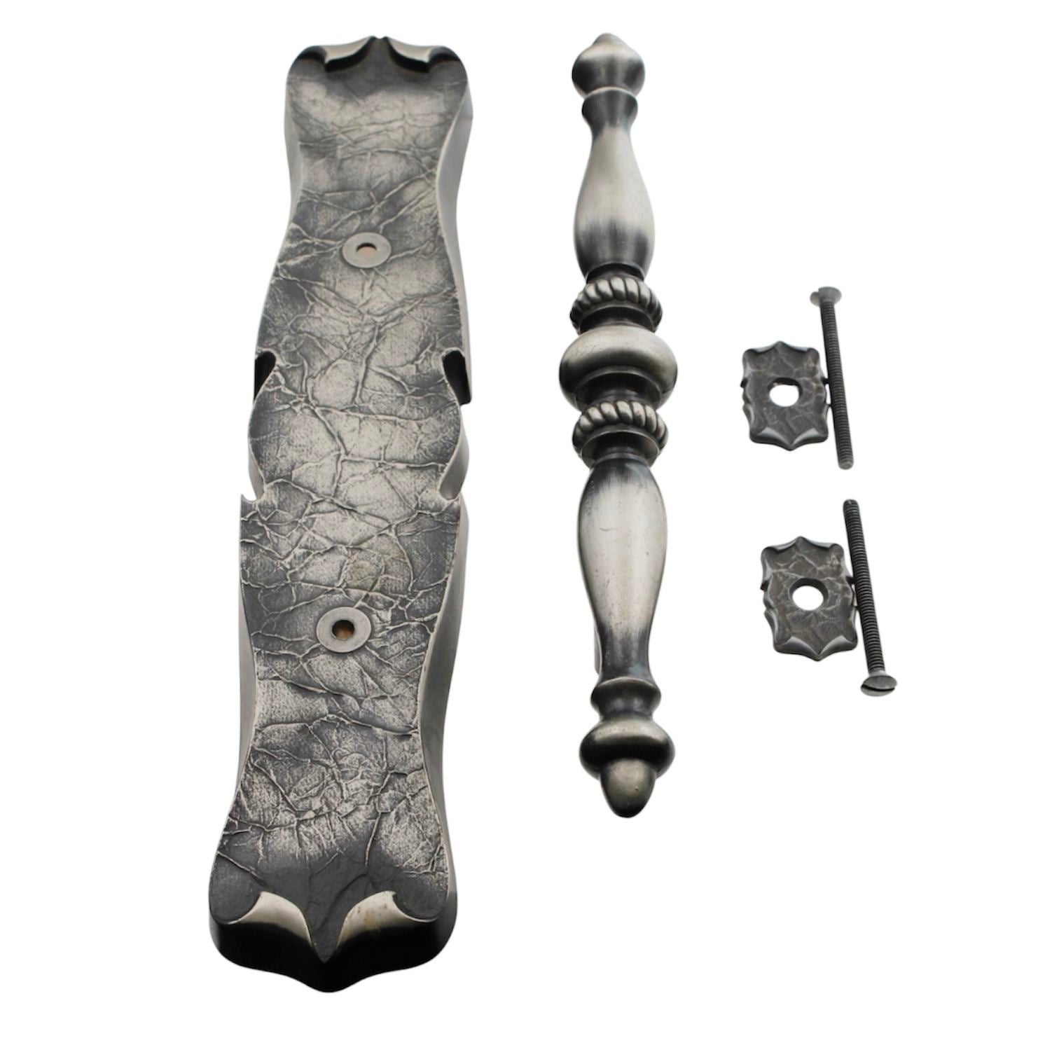Vintage Amerock Carriage House Door Entry Handle Antique Silver 9062-AS