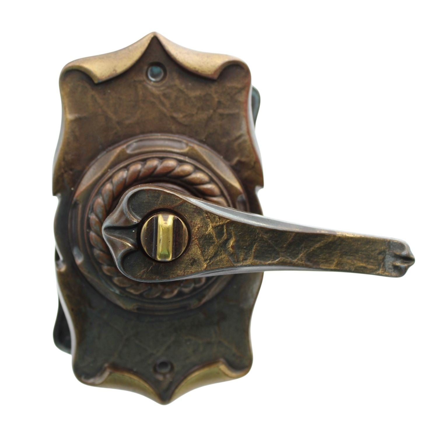 Vintage Amerock Carriage House Door Entry Set Knob Lever Antique English 9071-AE