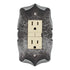Vintage Amerock Carriage House GFI GFCI Outlet Plate Antique Silver 9081GFI-AS
