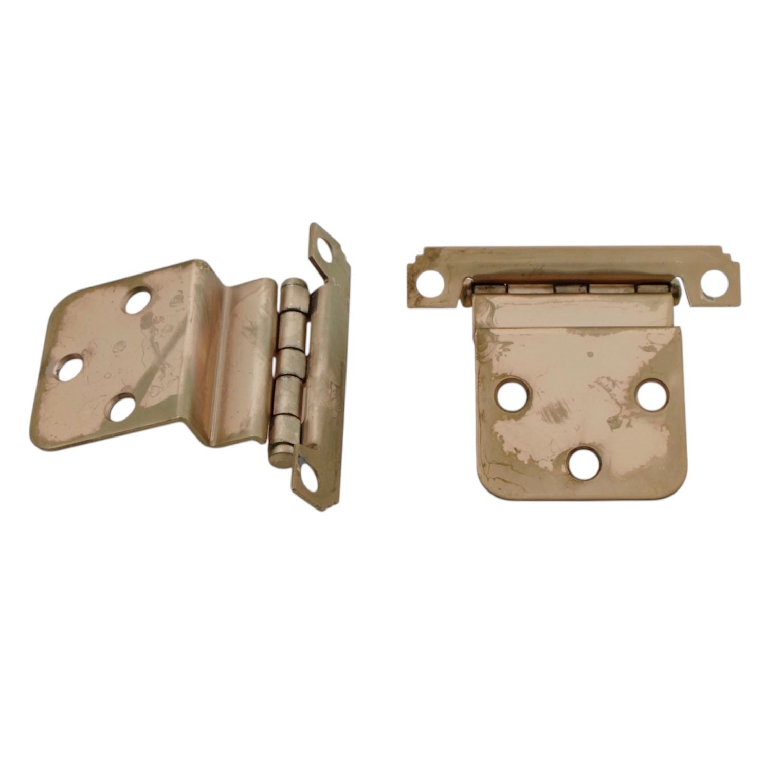 Pair Washington Mid-Century Satin Bronze 3/8" Inset Cabinet Hinges 910-10