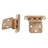 Pair Washington Mid-Century Polished Copper 3/8" Inset Cabinet Hinges 910-CU