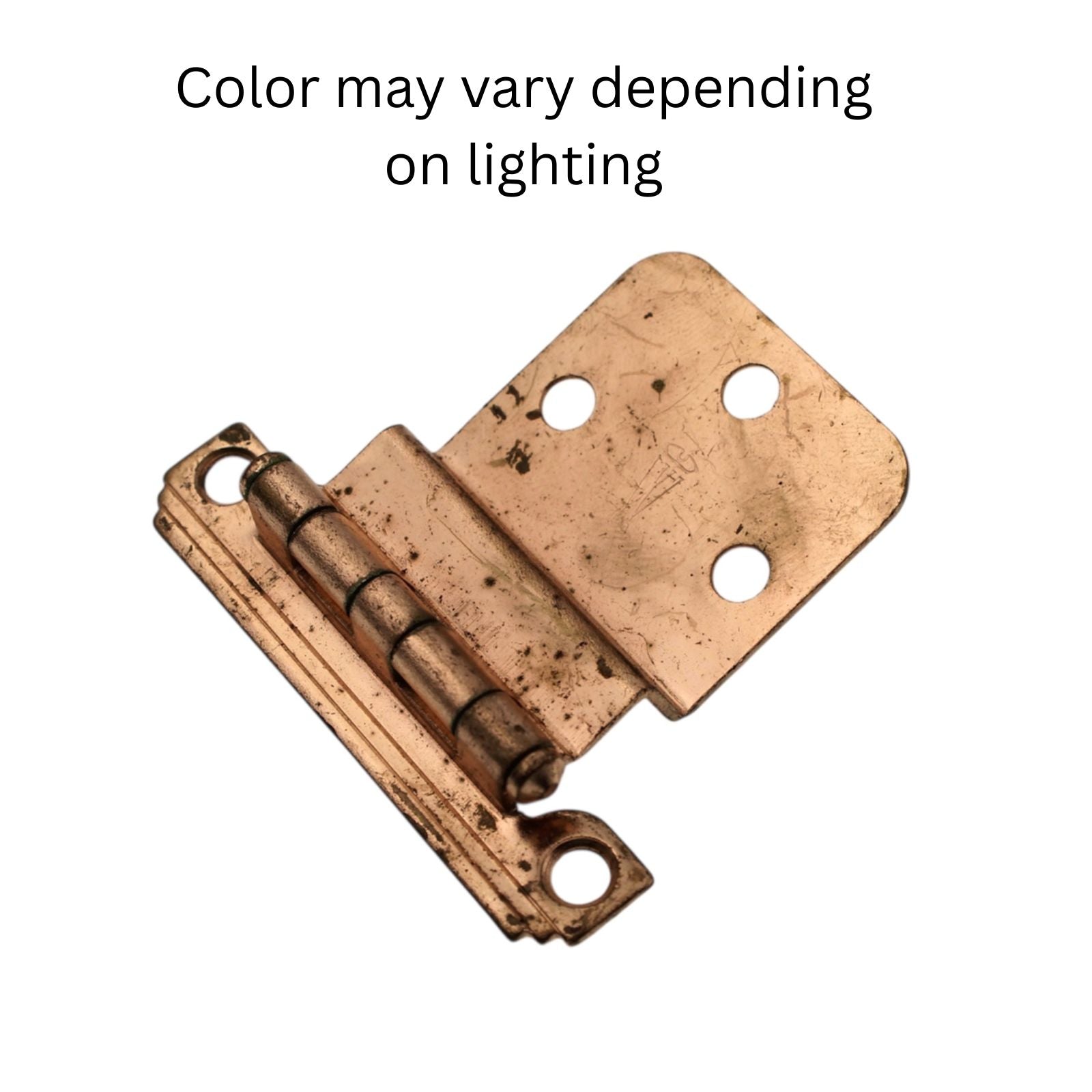 Pair Washington Mid-Century Polished Copper 3/8" Inset Cabinet Hinges 910-CU