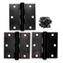Emtek 3 1/2" Door Hinge Square Corner Heavy Duty Bronze 9201310B Set of 3